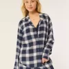 Langärmliges Flanell-Pyjamaoberteil Langärmliges Flanell-Pyjamaoberteil