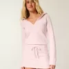 Langärmliges Fleecekleid mit Kapuze Langärmliges Fleecekleid mit Kapuze