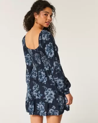 Langärmliges Minikleid mit Cinch-Bust Langärmliges Minikleid mit Cinch-Bust