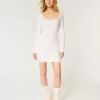 Langärmliges Pulloverkleid mit Cinch-Bust und offenem Rücken