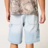 Leicht gewaschene Baggy-Jeans-Malershorts Leicht gewaschene Baggy-Jeans-Malershorts