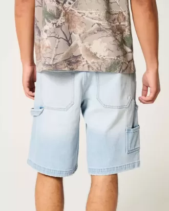 Leicht gewaschene Baggy-Jeans-Malershorts