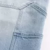 Leicht gewaschene Baggy-Jeans-Malershorts Leicht gewaschene Baggy-Jeans-Malershorts