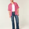 Lockere Bootcut-Jeans in dunkler Waschung Lockere Bootcut-Jeans in dunkler Waschung