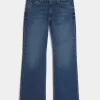 Lockere Bootcut-Jeans in dunkler Waschung Lockere Bootcut-Jeans in dunkler Waschung