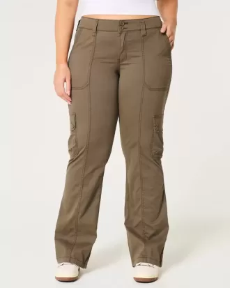 Lockere Cargo-Bootpants mit mittelhohem Bund