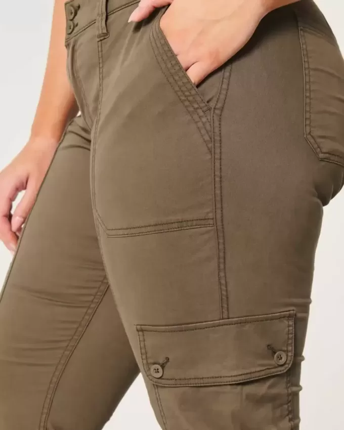 Lockere Cargo-Bootpants mit mittelhohem Bund Lockere Cargo-Bootpants mit mittelhohem Bund