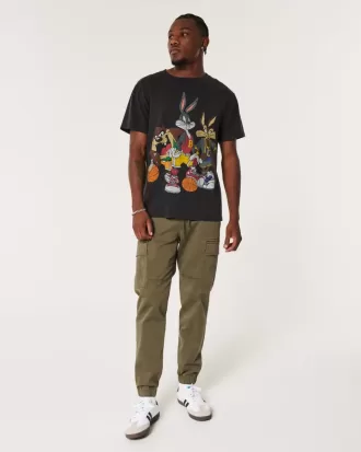 Lockere Cargo-Jogginghose aus Twill