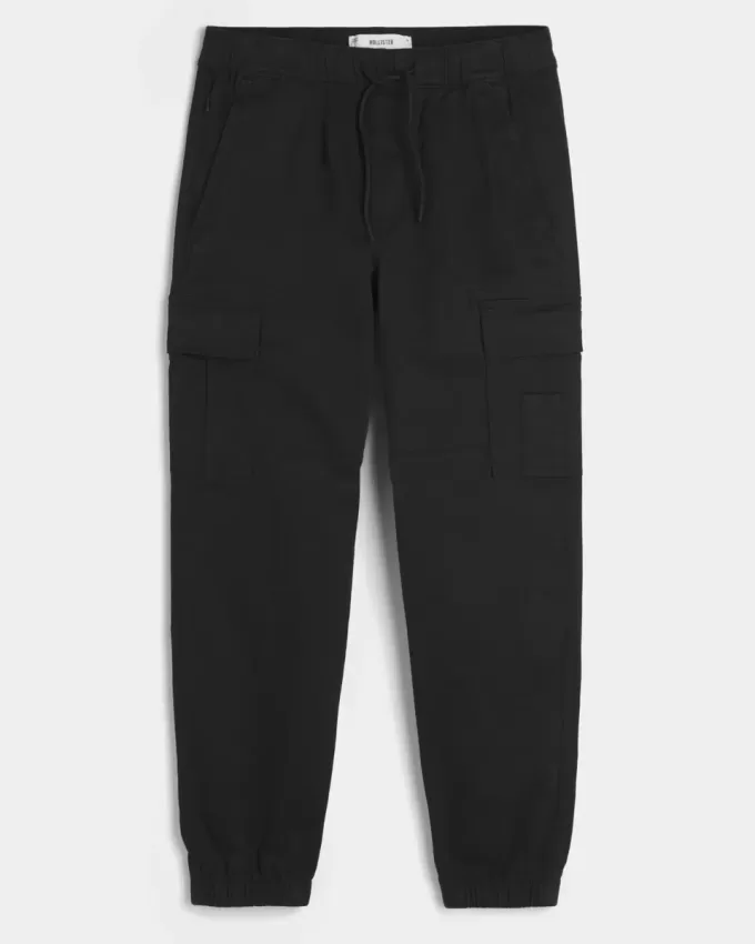 Lockere Cargo-Jogginghose aus Twill Lockere Cargo-Jogginghose aus Twill