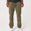 Lockere Cargo-Jogginghose aus Twill Lockere Cargo-Jogginghose aus Twill