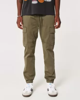 Lockere Cargo-Jogginghose aus Twill