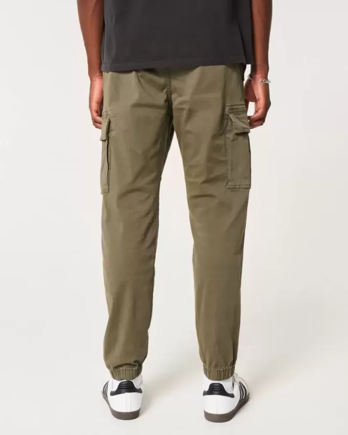 Lockere Cargo-Jogginghose aus Twill Lockere Cargo-Jogginghose aus Twill
