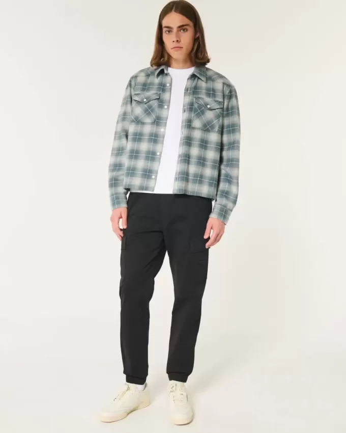 Lockere Cargo-Jogginghose aus Twill Lockere Cargo-Jogginghose aus Twill