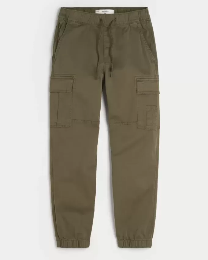 Lockere Cargo-Jogginghose aus Twill Lockere Cargo-Jogginghose aus Twill