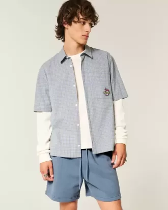 Lockere Fleece-Shorts bis zur Mitte des Oberschenkels