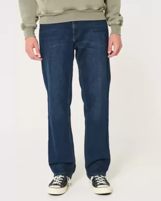 Lockere Jeans in dunkler Waschung