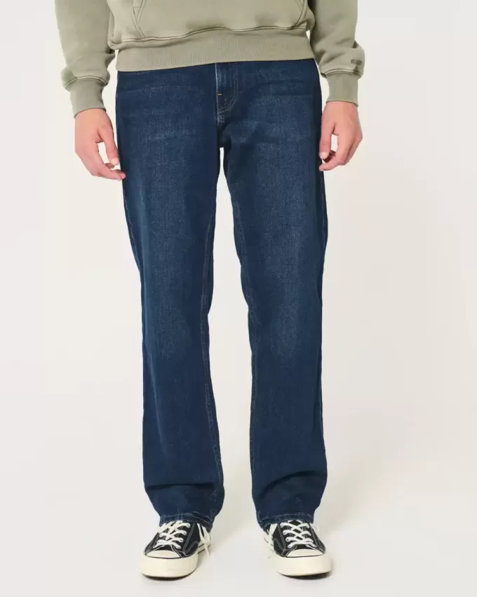 Lockere Jeans in dunkler Waschung Lockere Jeans in dunkler Waschung