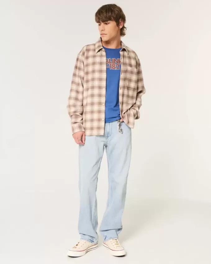 Lockere Jeans in heller Waschung Lockere Jeans in heller Waschung