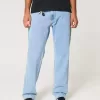 Lockere Jeans in heller Waschung Lockere Jeans in heller Waschung