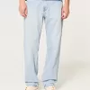 Lockere Jeans in heller Waschung Lockere Jeans in heller Waschung