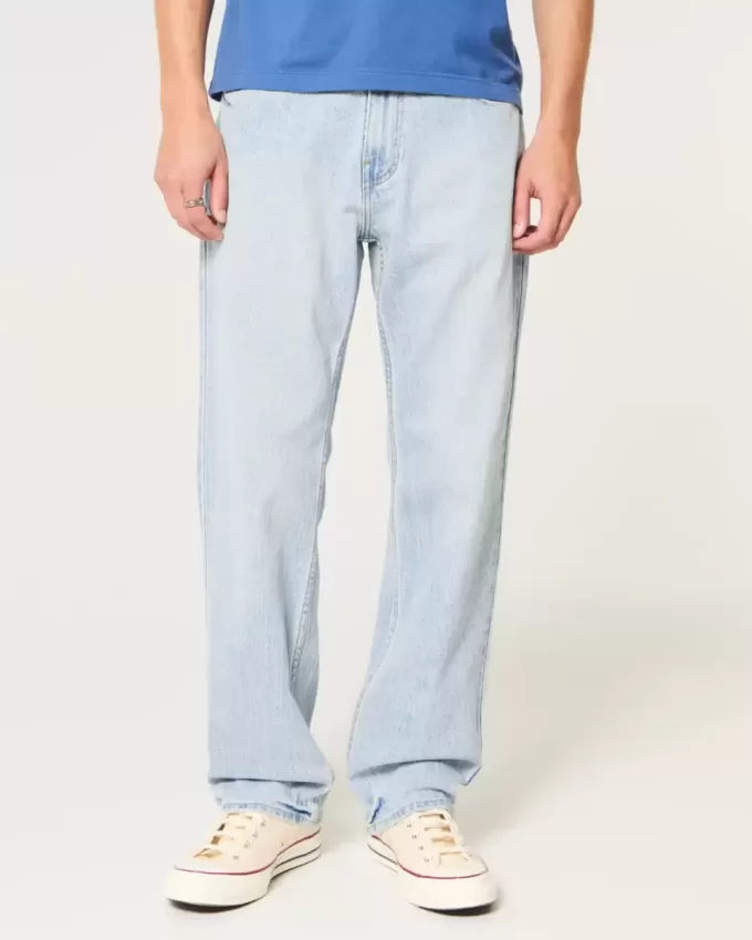 Lockere Jeans in heller Waschung Lockere Jeans in heller Waschung