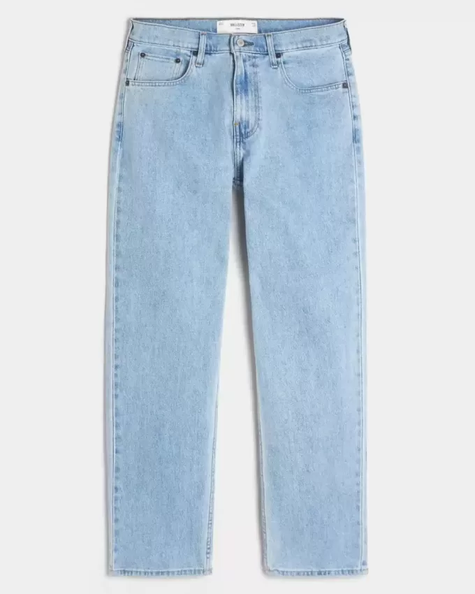 Lockere Jeans in heller Waschung Lockere Jeans in heller Waschung