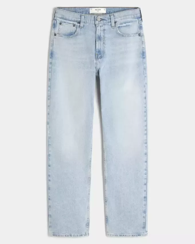 Lockere Jeans in heller Waschung Lockere Jeans in heller Waschung