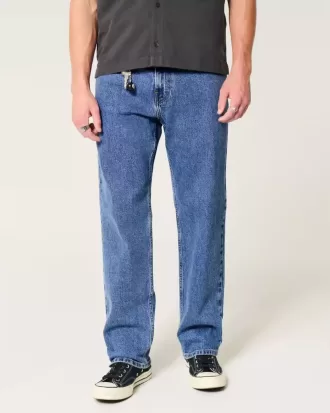 Lockere Jeans in mittlerer Waschung