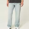 Lockere Jeans mit Downforce Racing-Grafik in heller Waschung Lockere Jeans mit Downforce Racing-Grafik in heller Waschung