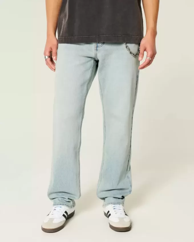 Lockere Jeans mit Downforce Racing-Grafik in heller Waschung Lockere Jeans mit Downforce Racing-Grafik in heller Waschung