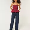 Lockere Jeans mit niedriger Taille und dunkler Waschung Lockere Jeans mit niedriger Taille und dunkler Waschung