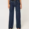 Lockere Jeans mit niedriger Taille und dunkler Waschung Lockere Jeans mit niedriger Taille und dunkler Waschung