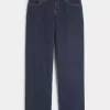 Lockere Jeans mit niedriger Taille und dunkler Waschung Lockere Jeans mit niedriger Taille und dunkler Waschung