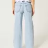 Lockere Jeans mit niedriger Taille und heller Waschung Lockere Jeans mit niedriger Taille und heller Waschung