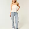 Lockere Jeans mit niedriger Taille und mittlerer Waschung Lockere Jeans mit niedriger Taille und mittlerer Waschung