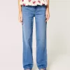 Lockere Jeans mit niedriger Taille und mittlerer Waschung Lockere Jeans mit niedriger Taille und mittlerer Waschung