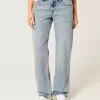 Lockere Jeans mit niedriger Taille und mittlerer Waschung Lockere Jeans mit niedriger Taille und mittlerer Waschung