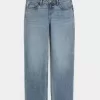 Lockere Jeans mit niedriger Taille und mittlerer Waschung Lockere Jeans mit niedriger Taille und mittlerer Waschung