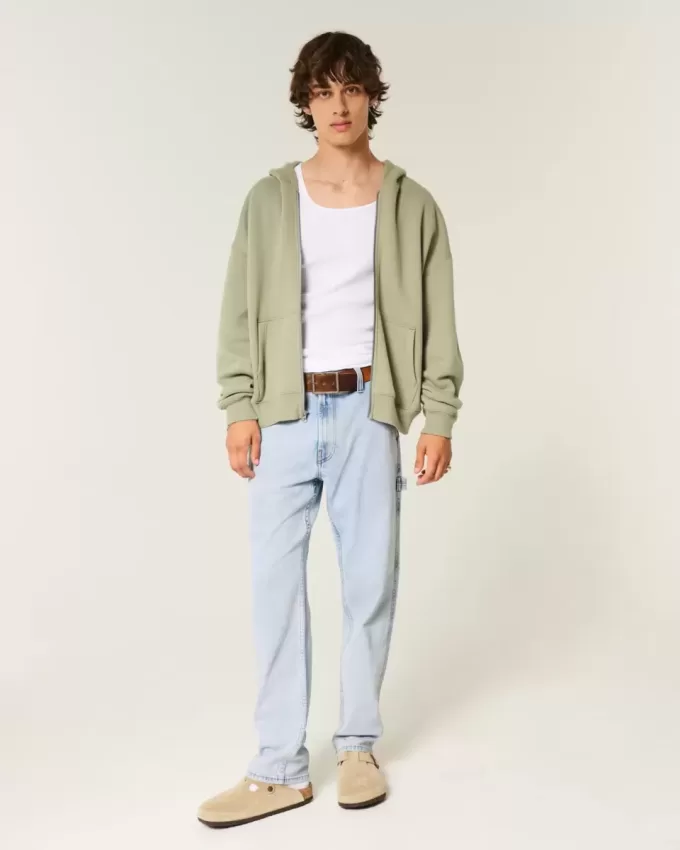 Lockere Painter-Jeans in heller Waschung Lockere Painter-Jeans in heller Waschung