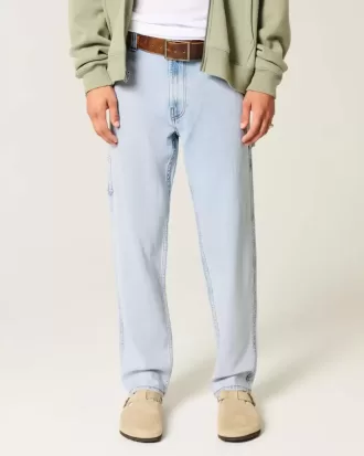 Lockere Painter-Jeans in heller Waschung