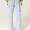 Lockere Painter-Jeans in heller Waschung Lockere Painter-Jeans in heller Waschung