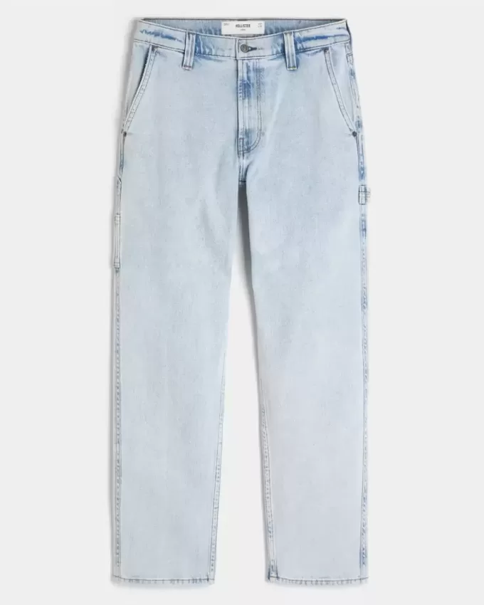 Lockere Painter-Jeans in heller Waschung Lockere Painter-Jeans in heller Waschung
