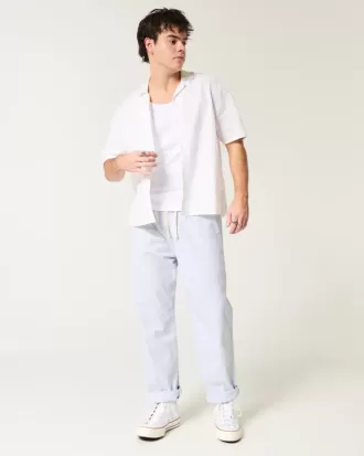 Lockere Schlupfhose aus Leinenmischung