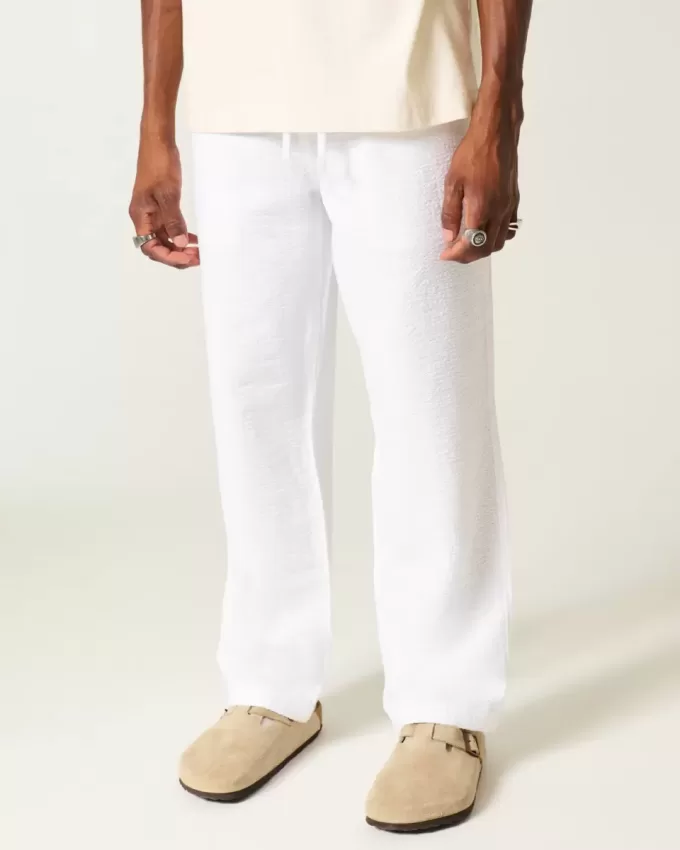 Lockere Schlupfhose aus Seersucker Lockere Schlupfhose aus Seersucker