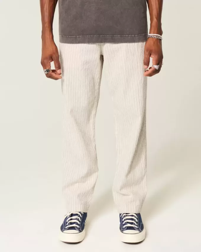 Lockere Schlupfhose aus Seersucker Lockere Schlupfhose aus Seersucker
