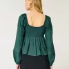 Lockeres Babydoll-Oberteil mit gerüschter Brust Lockeres Babydoll-Oberteil mit gerüschter Brust