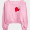 Lockeres, schulterfreies Sweatshirt mit Rundhalsausschnitt und California-Grafik Lockeres, schulterfreies Sweatshirt mit Rundhalsausschnitt und California-Grafik