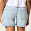 Low-Rise Baggy-Carpenter-Shorts aus hell gewaschenem Denim, 5″ Low-Rise Baggy-Carpenter-Shorts aus hell gewaschenem Denim, 5″