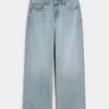 Low-Rise Baggy-Jeans mit bequemem Bund in heller Waschung Low-Rise Baggy-Jeans mit bequemem Bund in heller Waschung