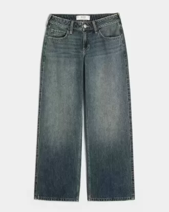 Low-Rise Baggy-Jeans mit mittlerer Waschung